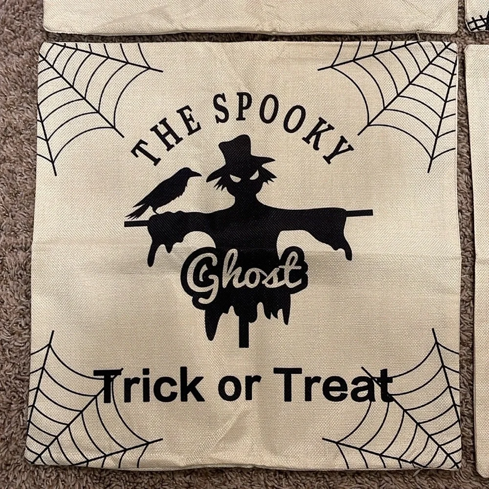 Halloween Set Of 4 Pillow Covers